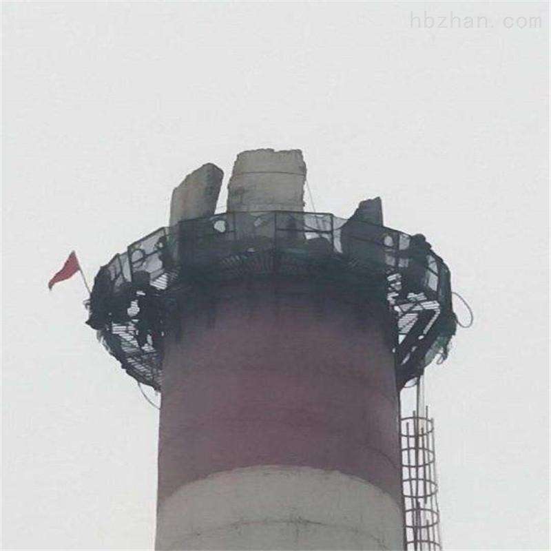 煙囪拆除安全防護腳手架搭設步驟