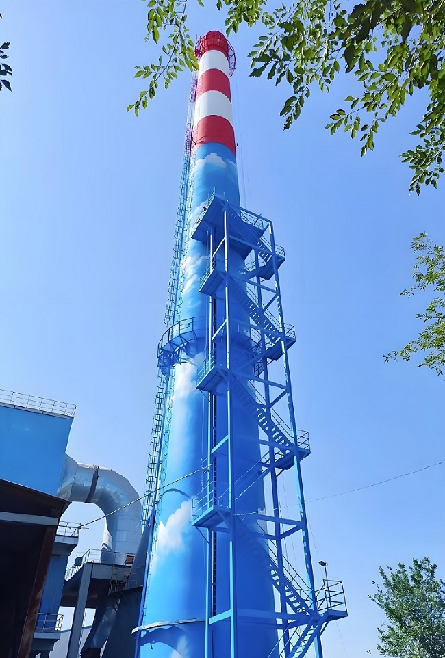 煙囪美化為煙筒添彩，讓藍天與城市共綻芳華